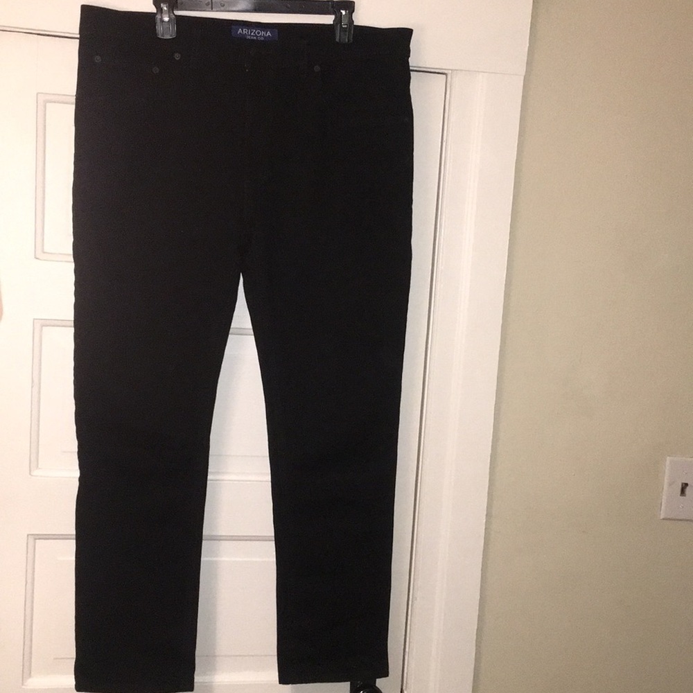 Flex skinny black denim 38x30